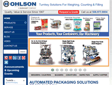 Tablet Screenshot of ohlsonpack.com